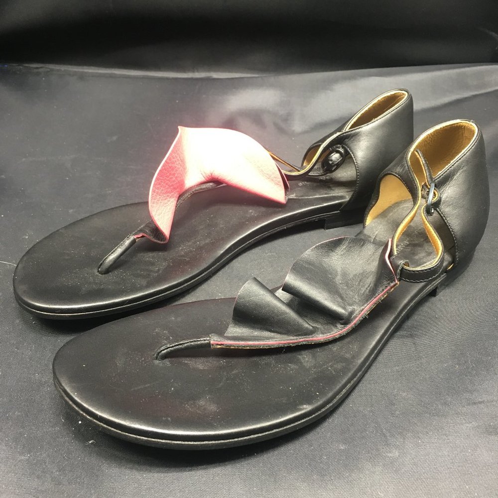 Balenciaga Black Floral Sandals